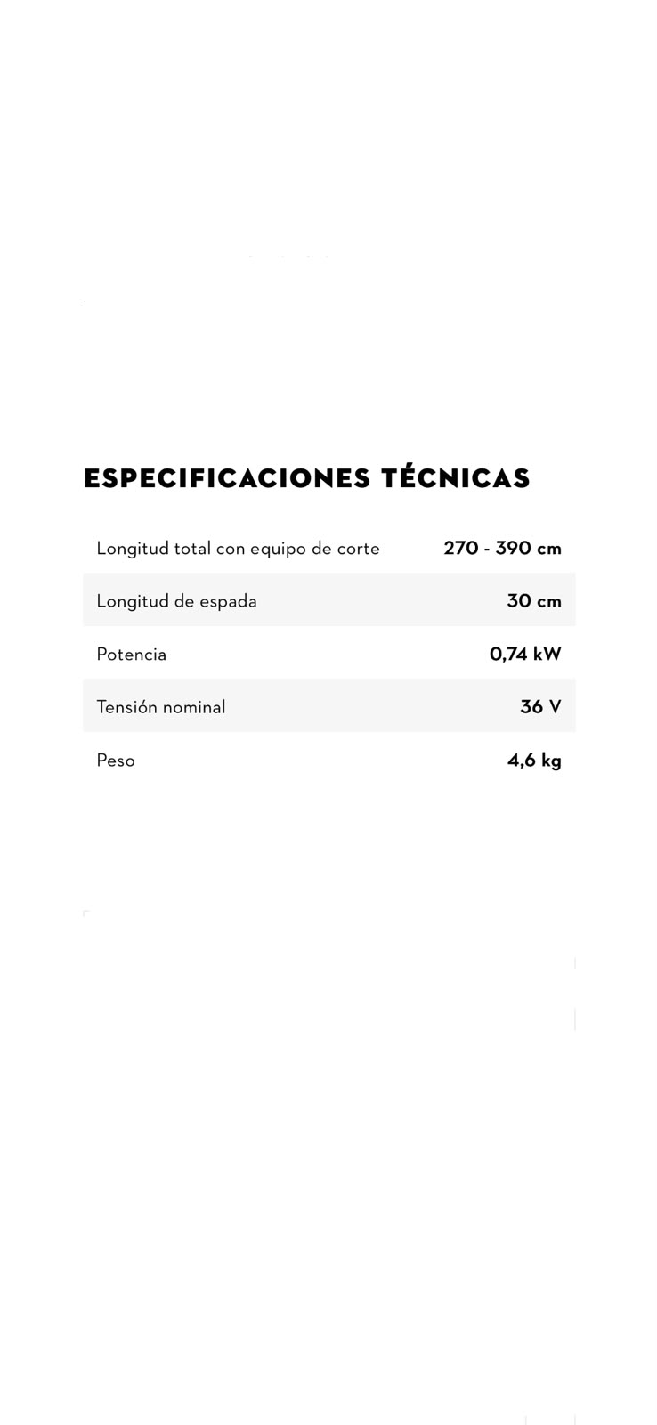 HTA 86 - Podadora de altura a batería